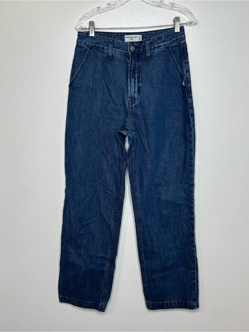 Abercrombie & Fitch Jeans Sz 4 Long / 27 The Loose High Rise Curve Love Blue